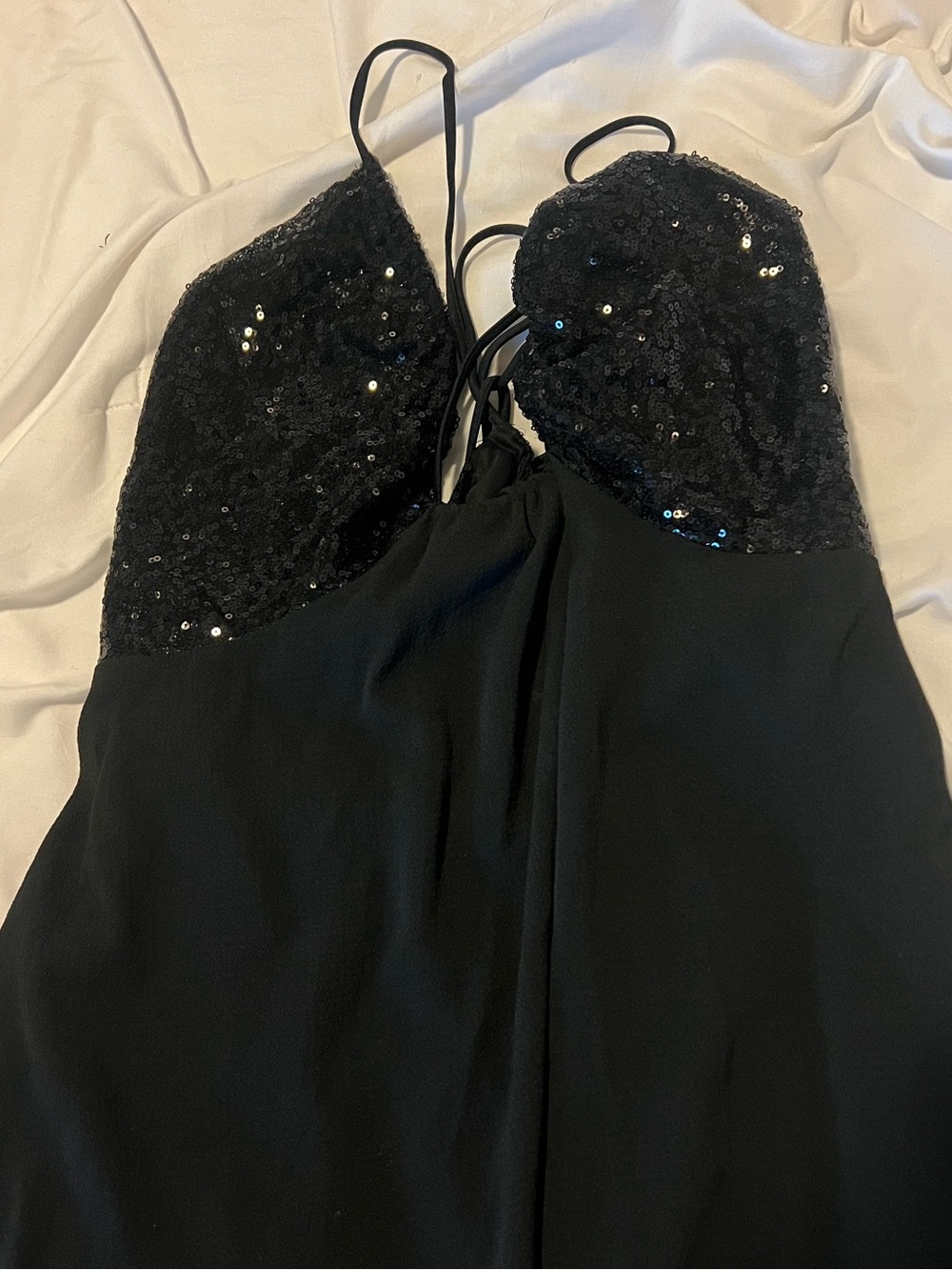 Lucy in the Sky Black Sequin Bust Dress